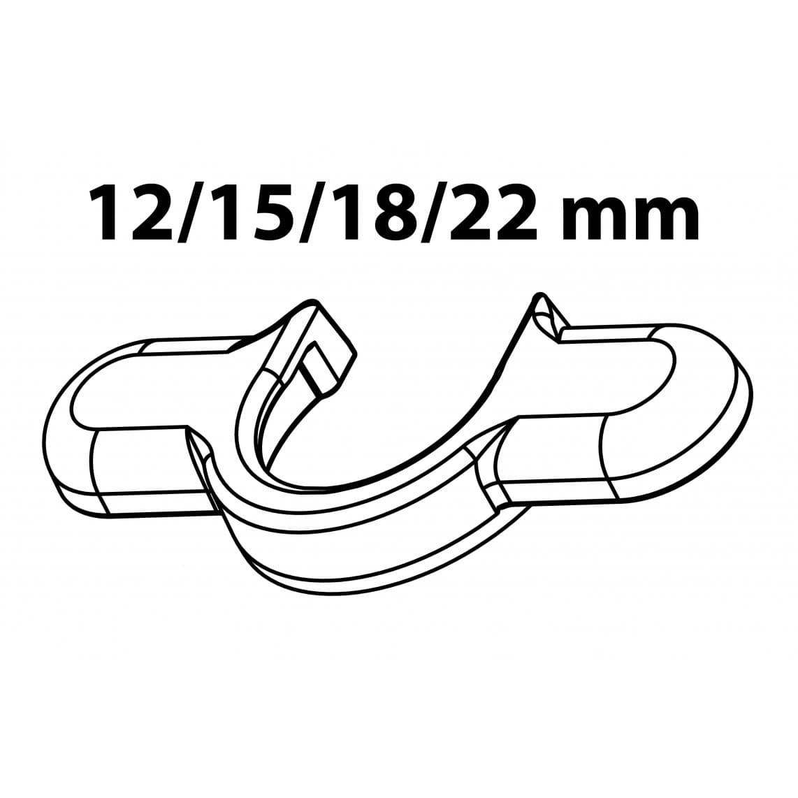 989479017 outil de dégagement, 12/15/18/22/28 mm, pour raccord encliquetable en cuivre, (S850)