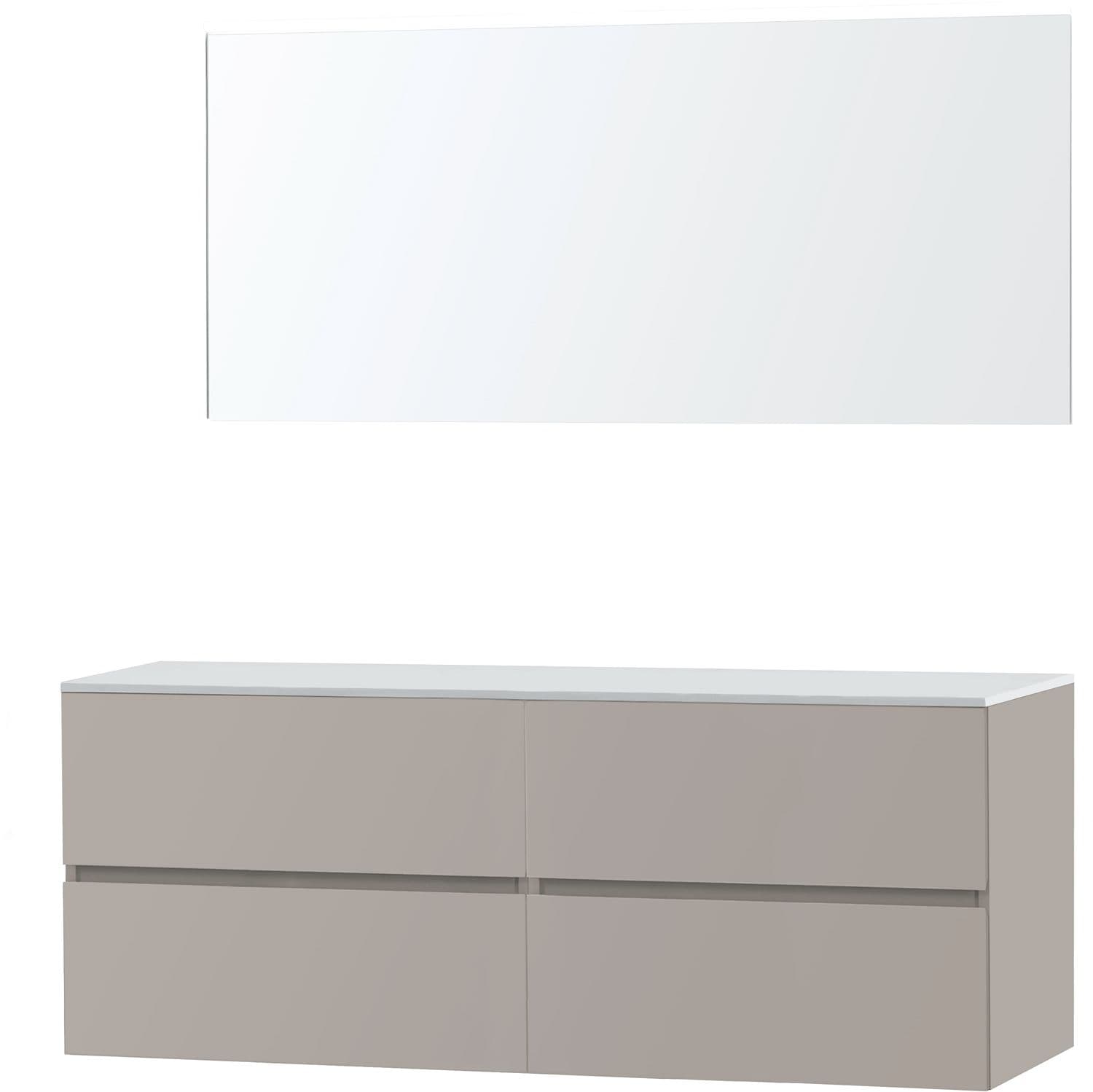 MEUBLE MOLTO GRIS 160 POUR LAVABO A POSER SOLID MIROIR