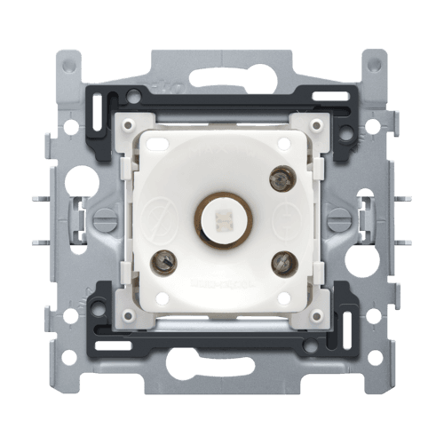 Socle pour N.O bouton-poussoir 6 A avec LED couleur ambre avec culot E10, fixation par griffes