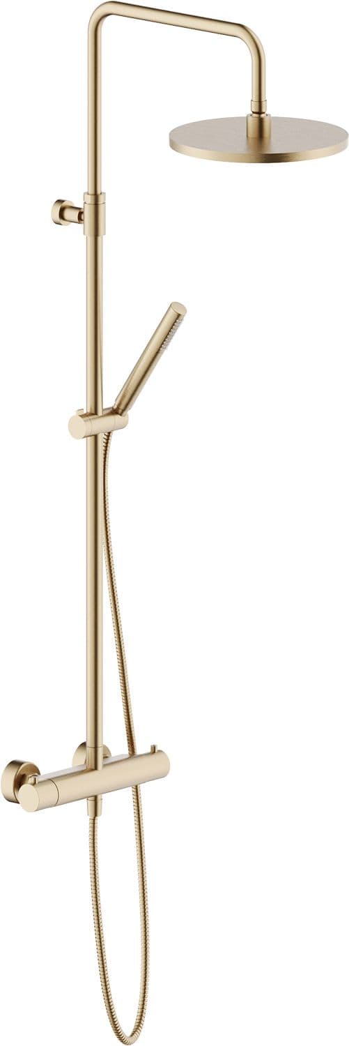 COLONNE DE DOUCHE+THERMOSTAT TONDA 25CM NOBILI MIELE BROSSÉ 14L/MIN