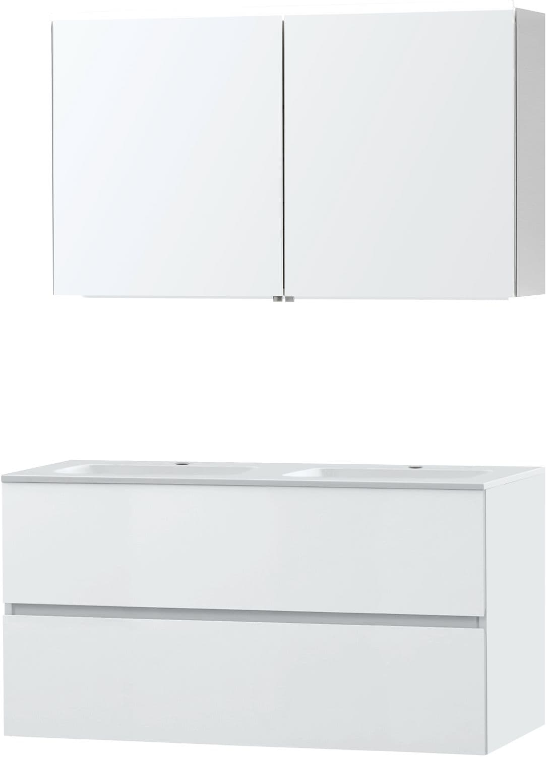MEUBLE MOLTO POUDRE BLANC 120 PORCELAINE ARMOIRE TOILETTE