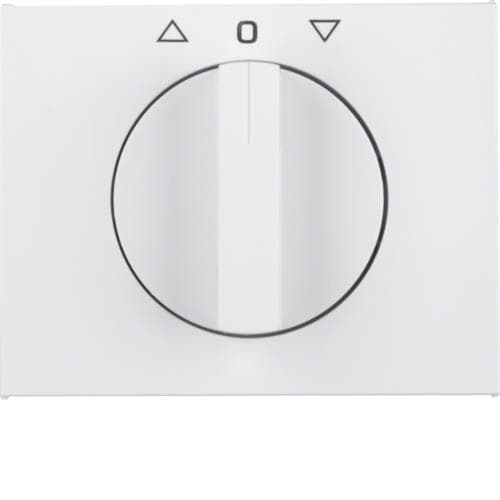Enjoliveur avec bouton rotatif pour interrupteur volets K.1 Blanc polaire, brillant