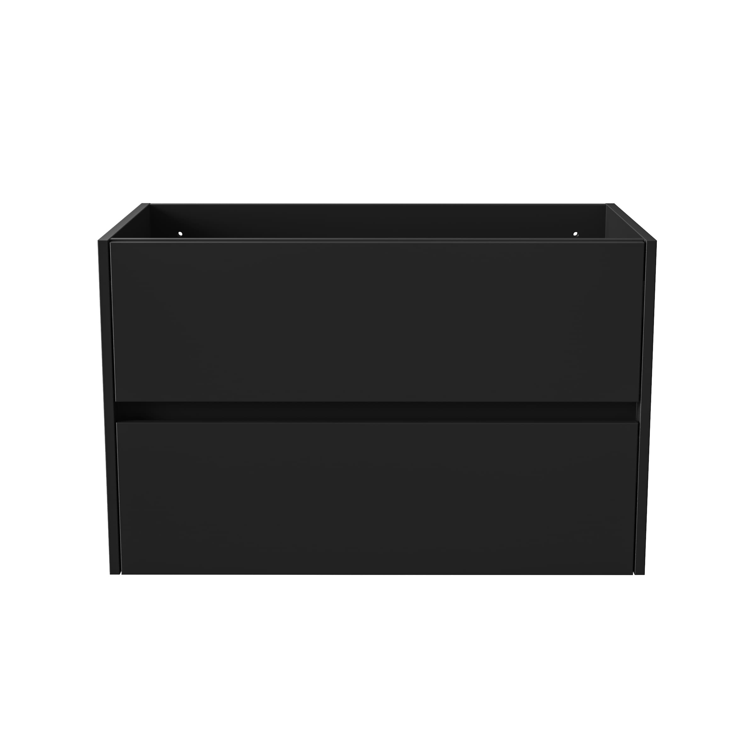 ALONI hayat meuble sous-vasque - 2 tiroirs - sans poignee - soft close – 79,5X50X45 cm - Noir mat