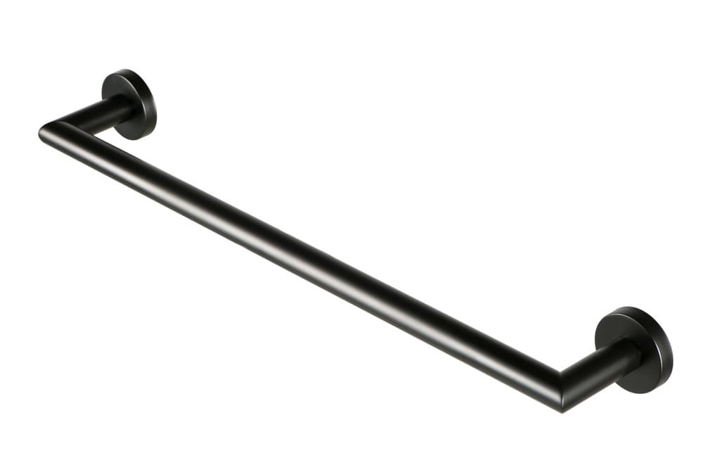 Geesa Nemox Black porte-serviettes simple 450mm noir peinture en bombe