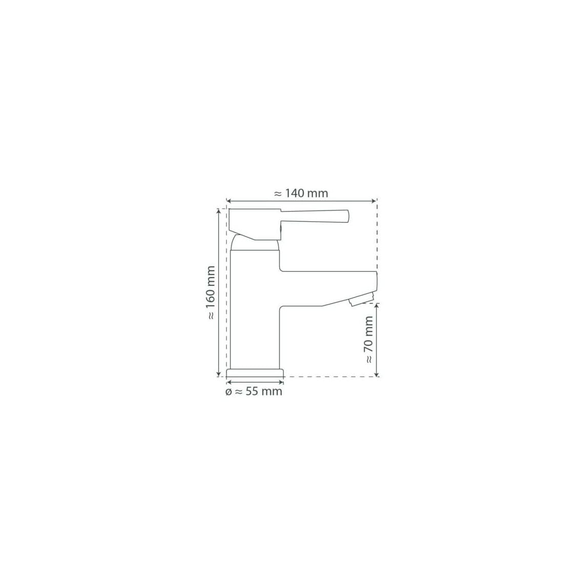 33710 UNICORN Mitigeur lavabo, chromé