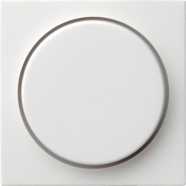 Cache avec bouton pour variateur et potentiomètre électronique Blanc satiné