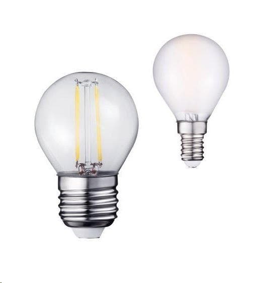 Petite lampe boule Led filament 4W E14 mat 3000K WW non dimmable