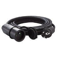 Cordon prolongateur standard 10m 2 pôles + T - 16A - IP44 - IK08 - Noir