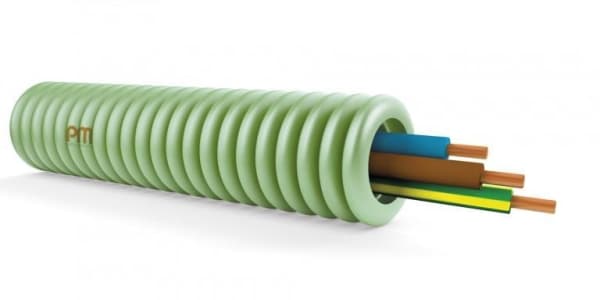 Tube précâblé H07Z1-U 3G1.5 diamètre 16mm full Lsoh en rouleau de 25m classe CPR: CCA s1bd1a1