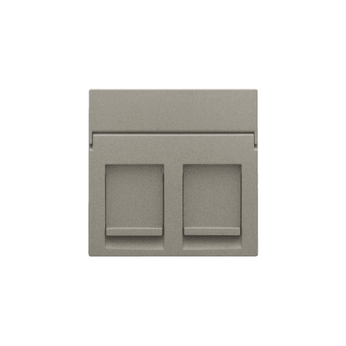 Enjoliveur data 2x RJ, couleur bronze coated