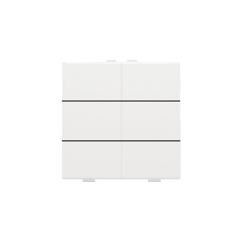 Bouton-poussoir sextuple pour Niko Home Control, couleur white coated