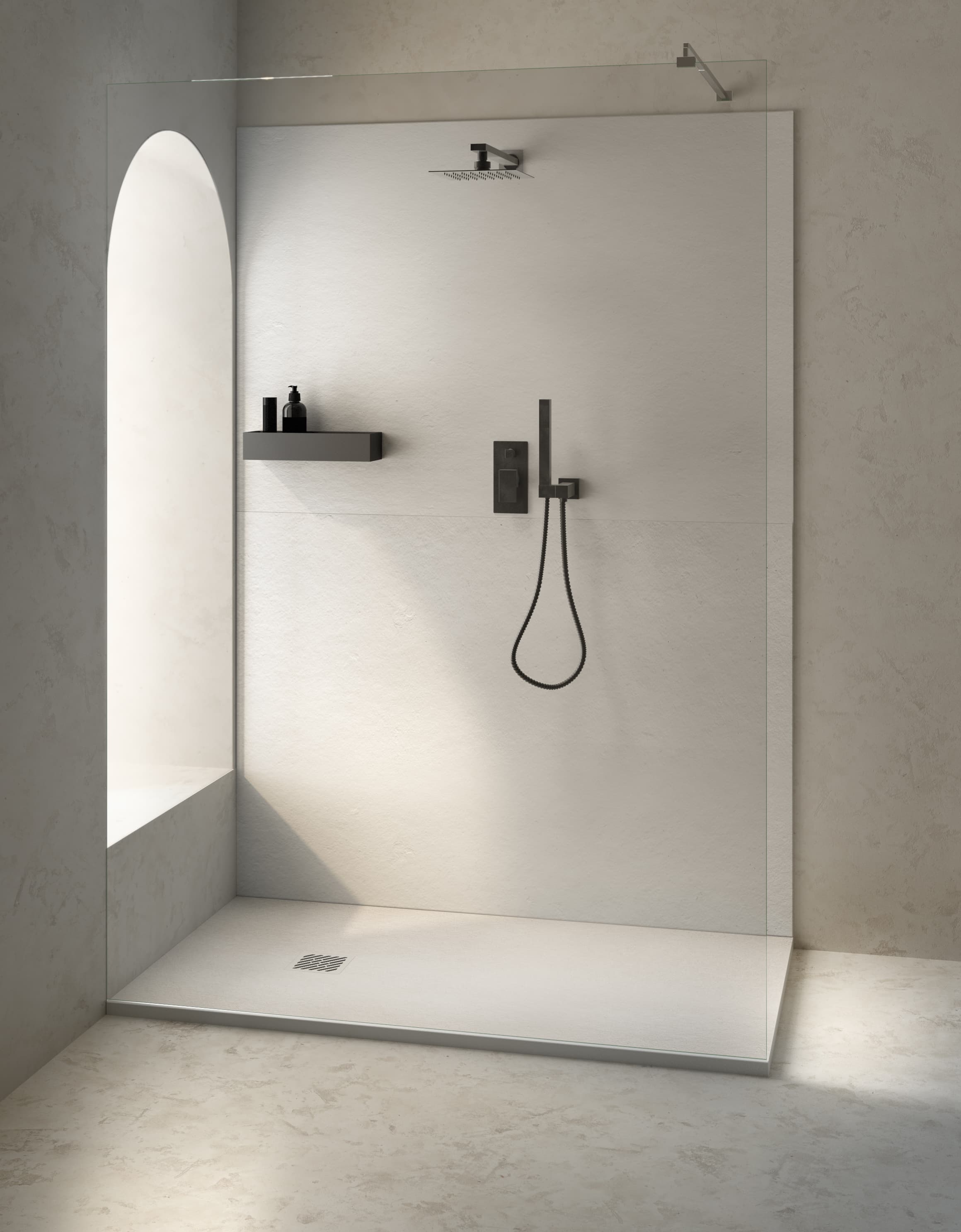 ALONI MADISON RECEVEUR DE DOUCHE - COMPOSITE - 120X90X3CM - BLANC MAT