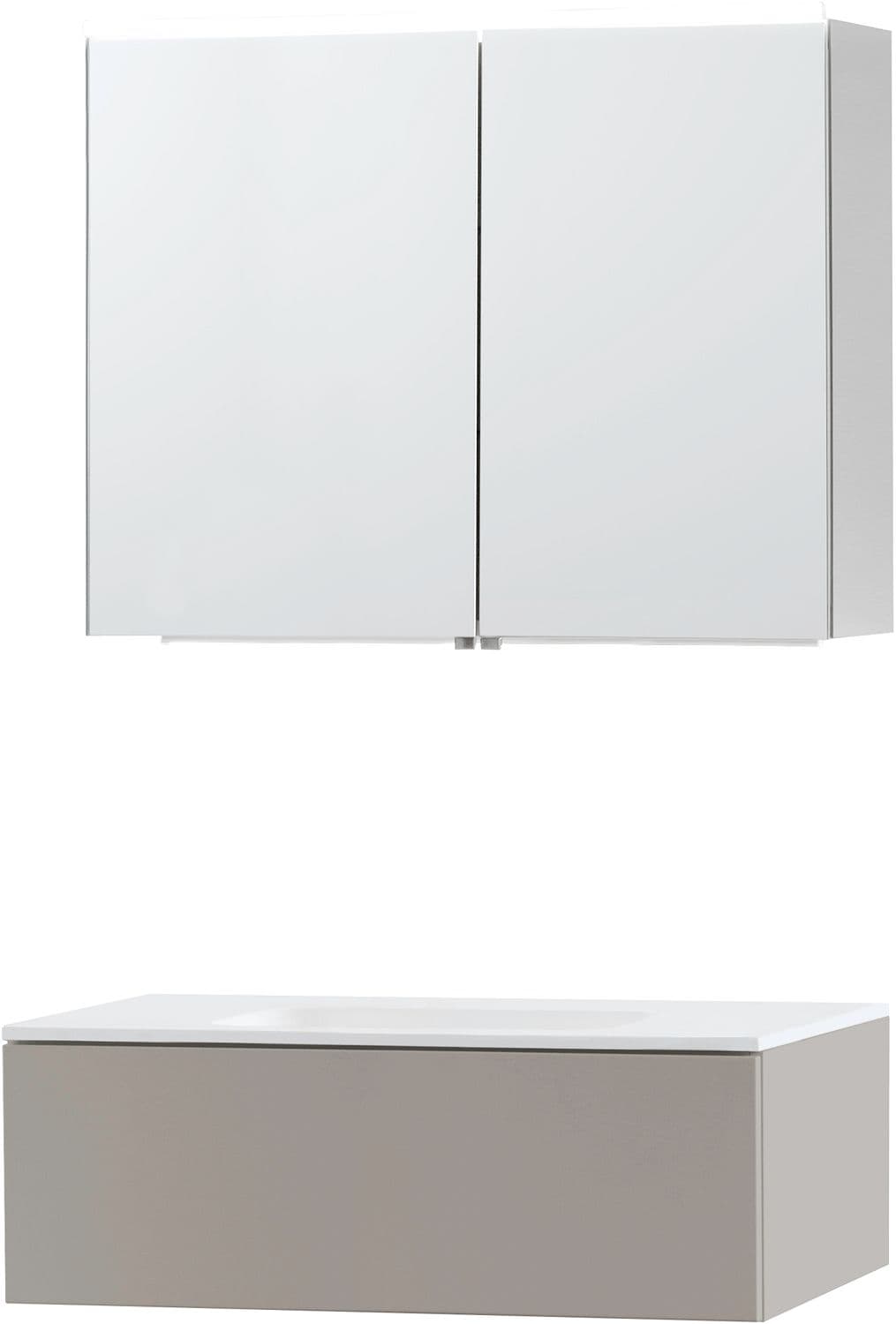 MEUBLE PURO SOLO GRIS 90 1 TIROIR SOLID MOLTO ARMOIRE TOILLETTE