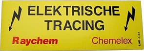 ETIQUETTE D'AVERTISSEMENT "TRACING ELECTRIQUE" FRANCAIS