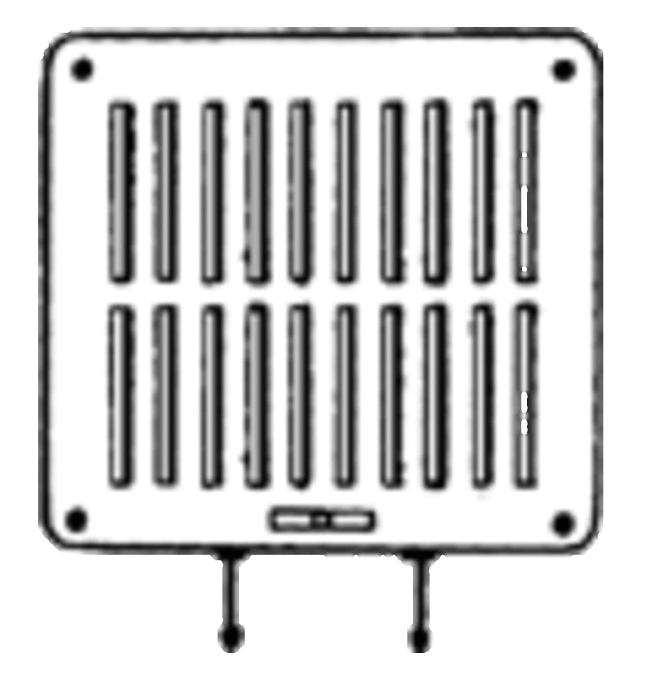 GRILLEVENT 20X20 BLC+CORDE