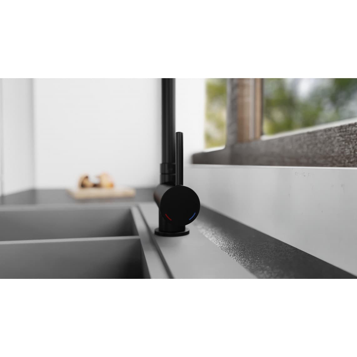 24556 WINDOW Sink mixer, black matt