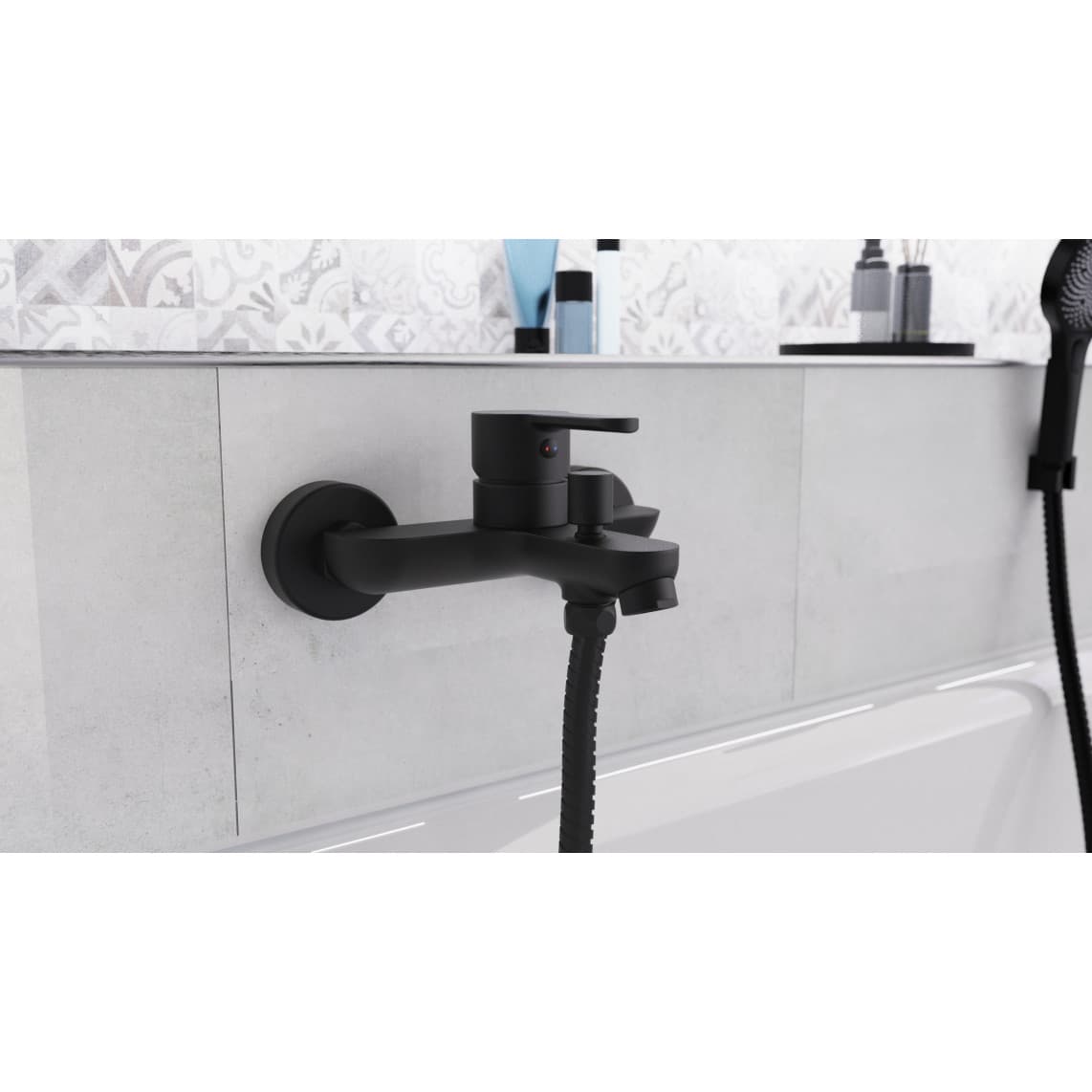 44306 DENVER Mitigeur bain/douche, noir mat