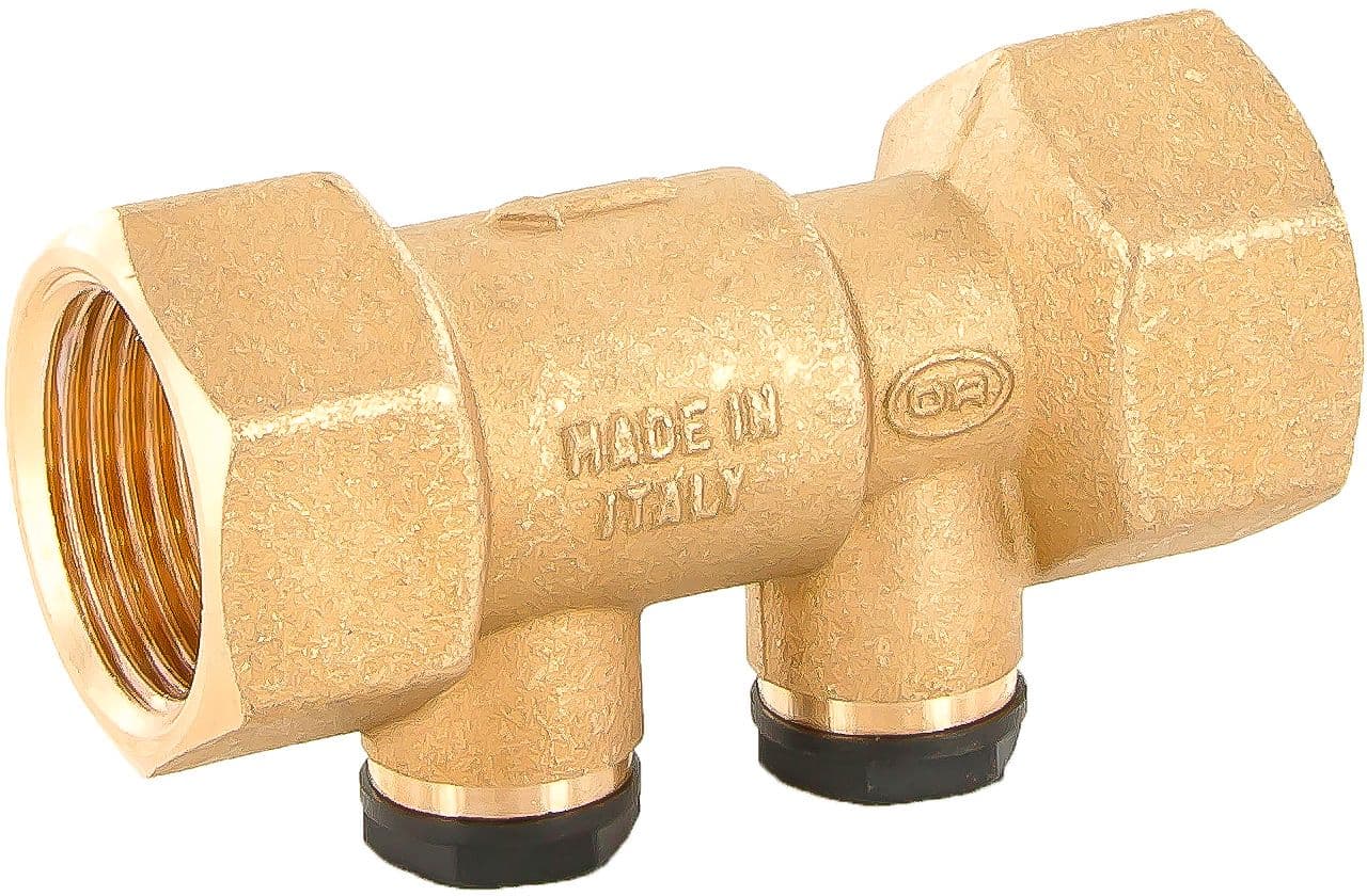 CLAPET ANTI-RETOUR EN LAITON AVEC 2 PIQUAGES TYPE EA 3/4"