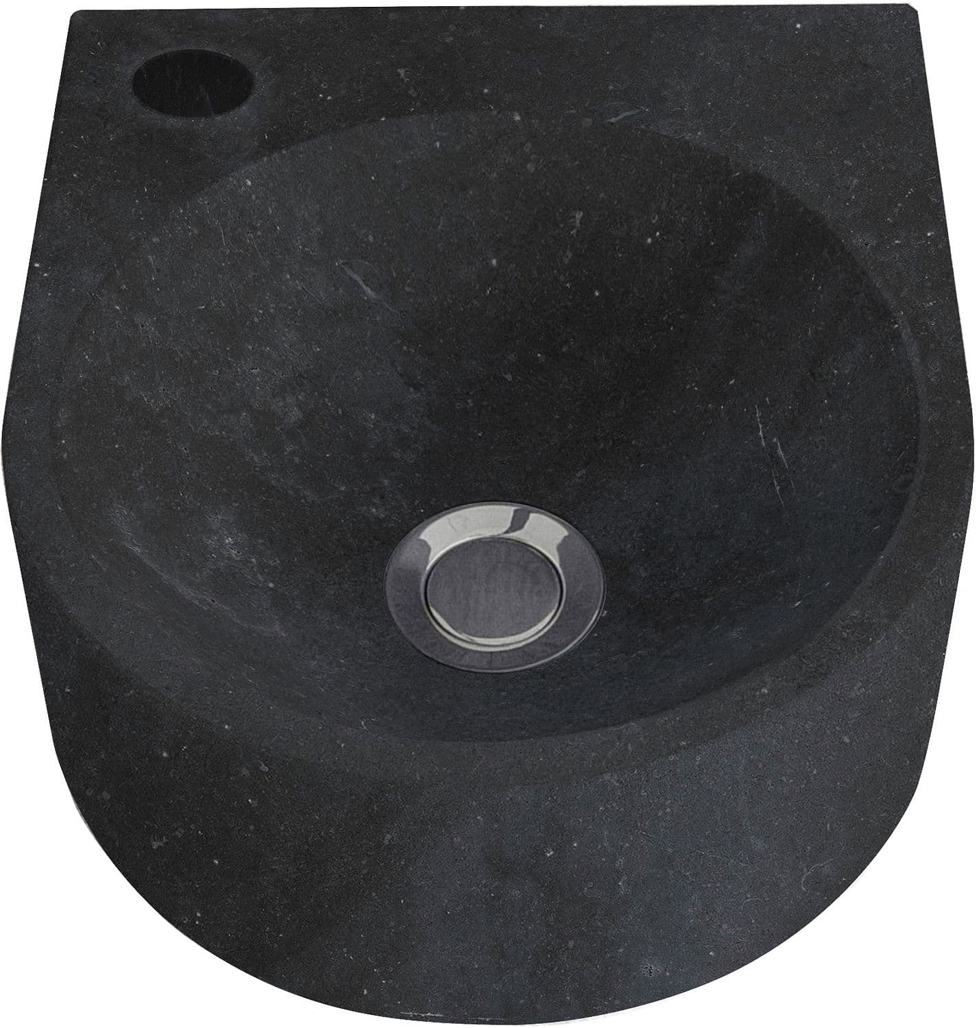 LAVE-MAINS LUNA PLUS AVEC SUSPENSION + CREPINE 25CM PIERRE BLEUE + TROU ROBINET GAUCHE
