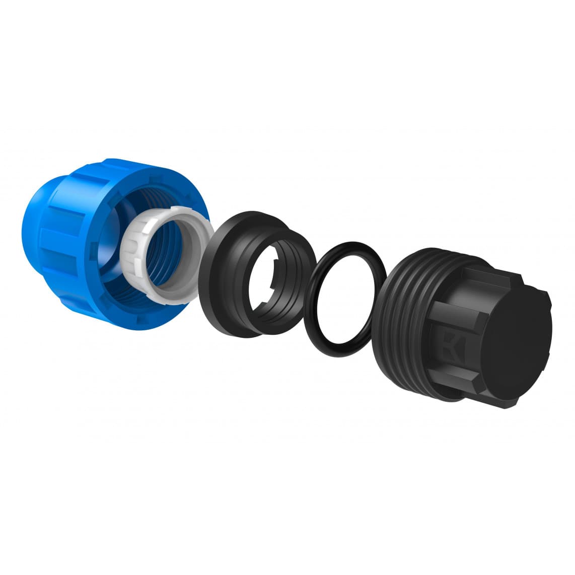 984846717 PP pièce d´extrémité, 32 mm, raccord à serrer pour PEHD/socarex