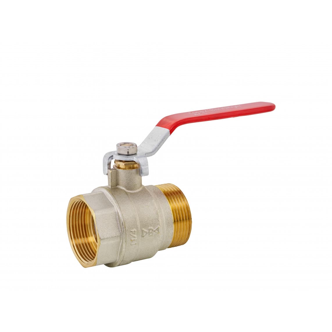 988596813 Robinet à sphère, nickelé, 1" F x 1" M