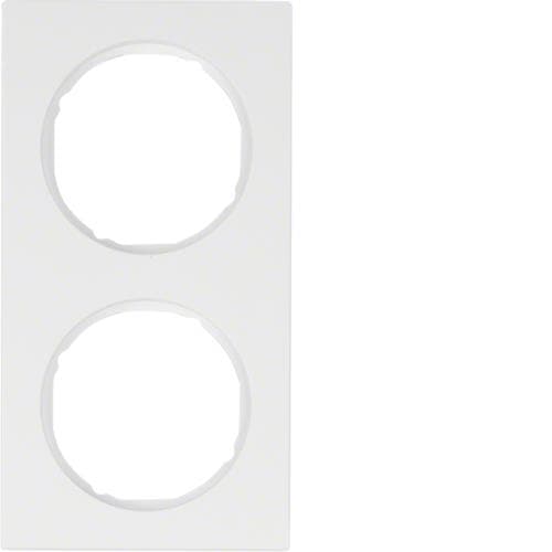 Plaque de recouvrement 2 postes Berker R.3 Blanc polaire, brillant