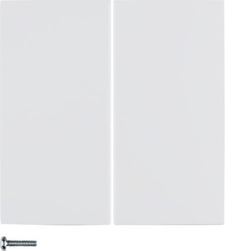 Bouton - poussoir double radio quicklink Knx S.1 / B.3 / B.7 Blanc polaire brillant