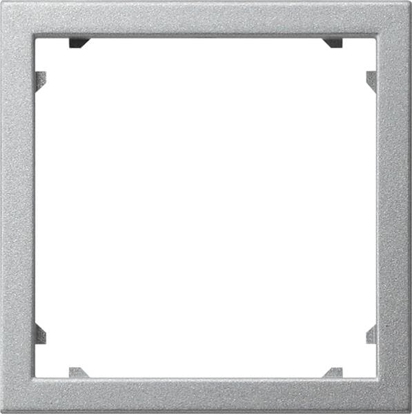 Cadre adaptateur avec découpe carrée pour appareils avec cache (45 x 45mm) teinte Alu - le cadre