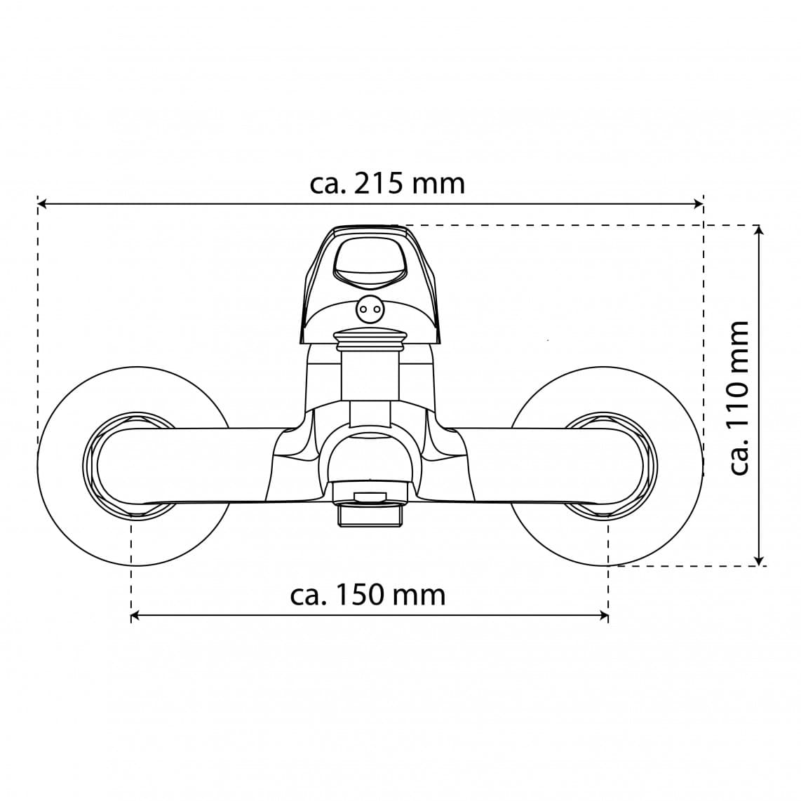 NI023SCR-W SPEED Badkraan, wit/chroom