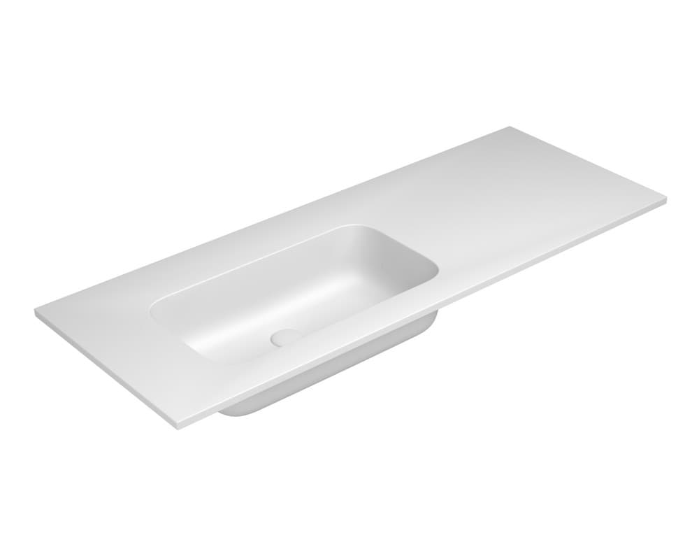 Van Marcke by Falper Fin tablette 1lavabo gauche L1205xW505xH143mm blanc mat