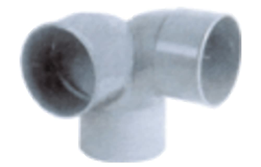 Nicoll raccord à coller PVC coude double d'équerre D 50 gris