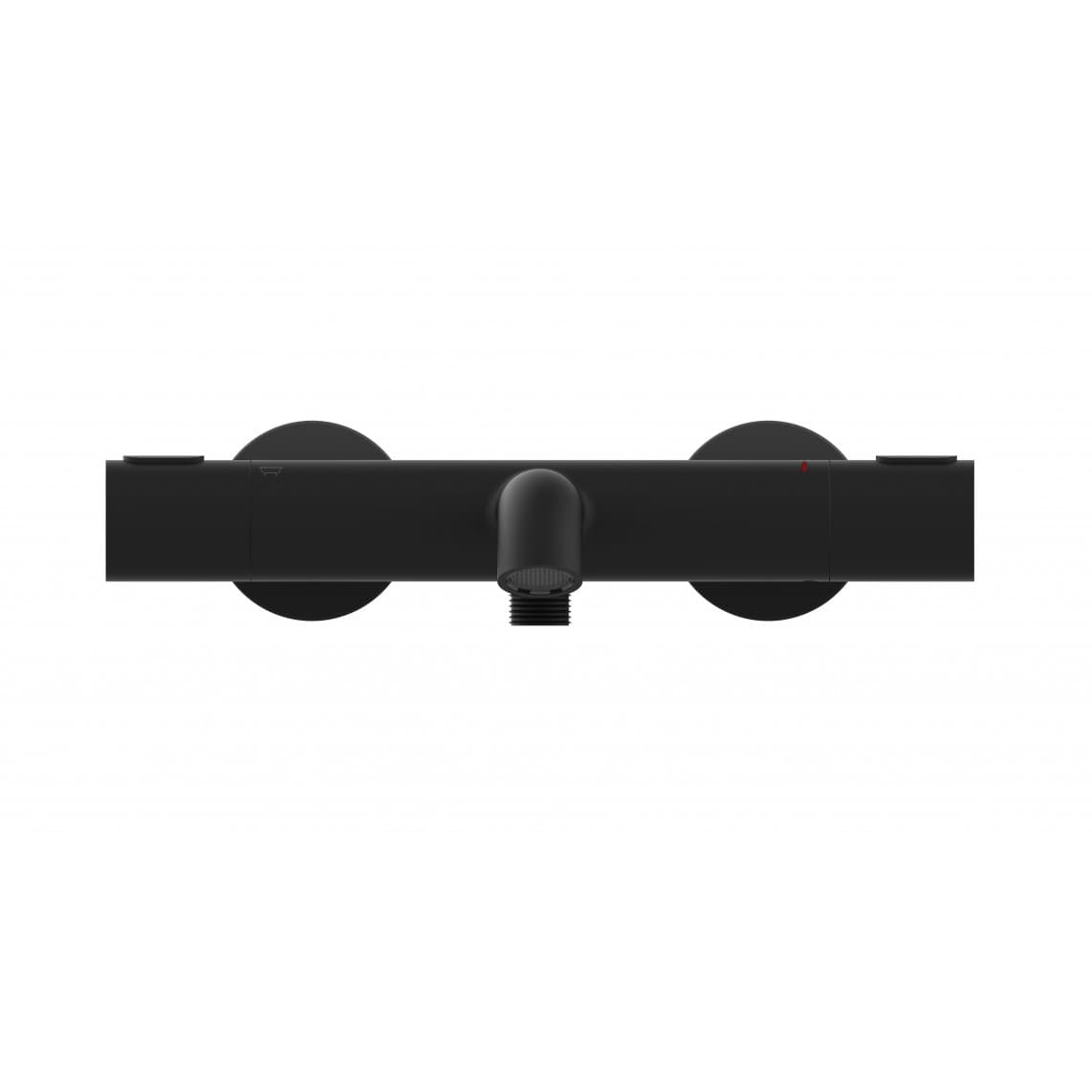 33196 LOS ANGELES Thermostatic bathtub mixer, black matt