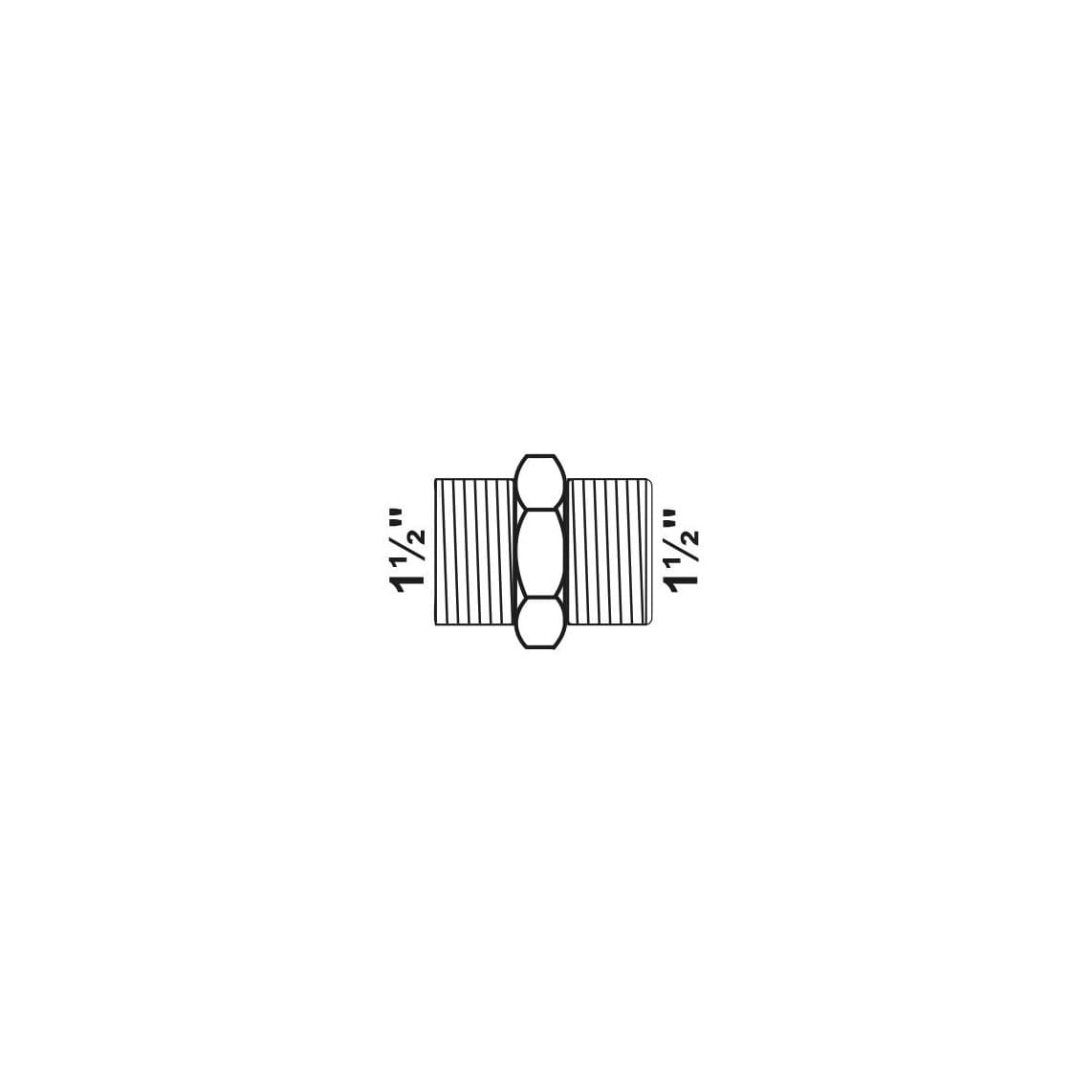 989785055 FM mamelon double, galvanisé, 1 1/2" M, (280)