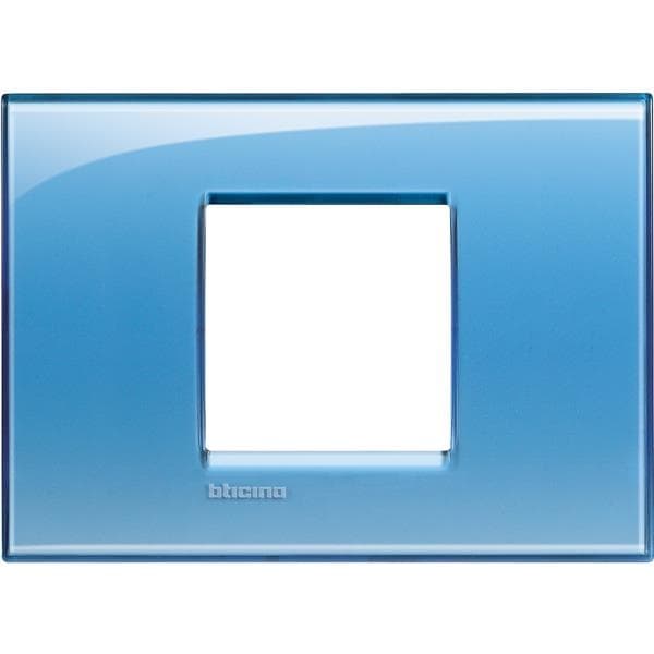 LivingLight - plaque rectangulaire large 2 modules Bleu