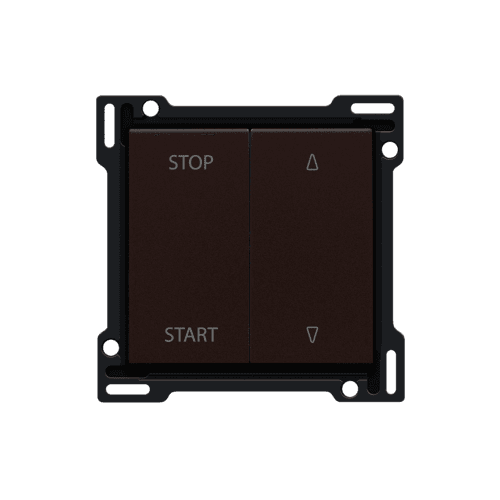 Set de finition pour interrupteur pour volets à verrouillage électrique, couleur dark brown coated
