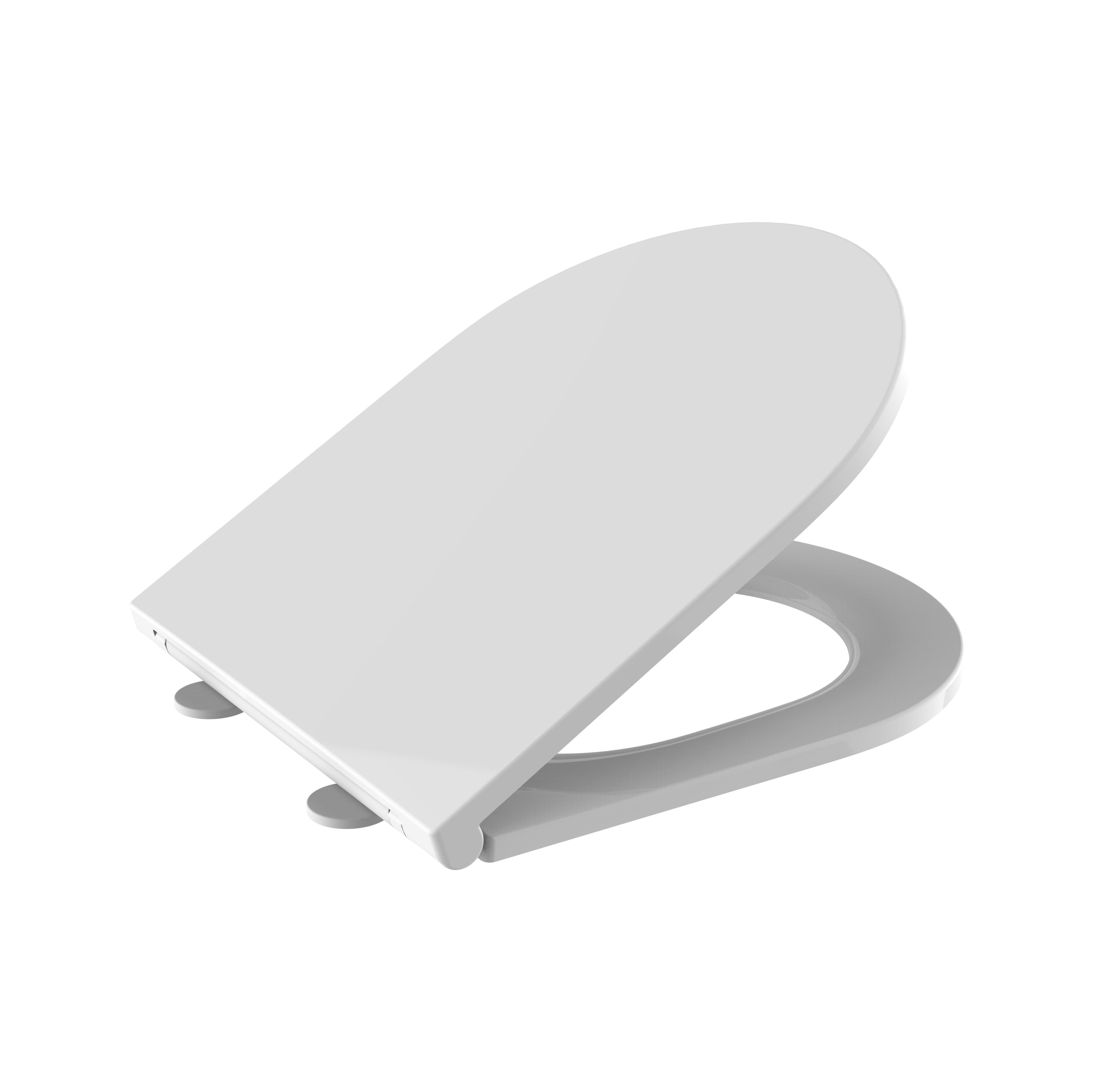 ALONI abattant wc Premium - design slim - soft close - quick release - topfix - Duroplast - charnières en inox - blanc brillant VG-PM0411