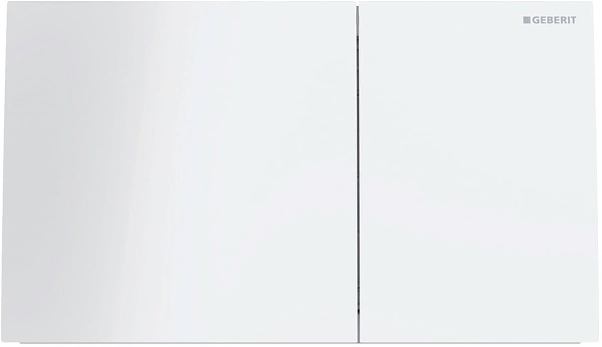 PLAQUE DE COMMANDE 2 TOUCHES SIGMA70 GEBERIT VERRE BLANC