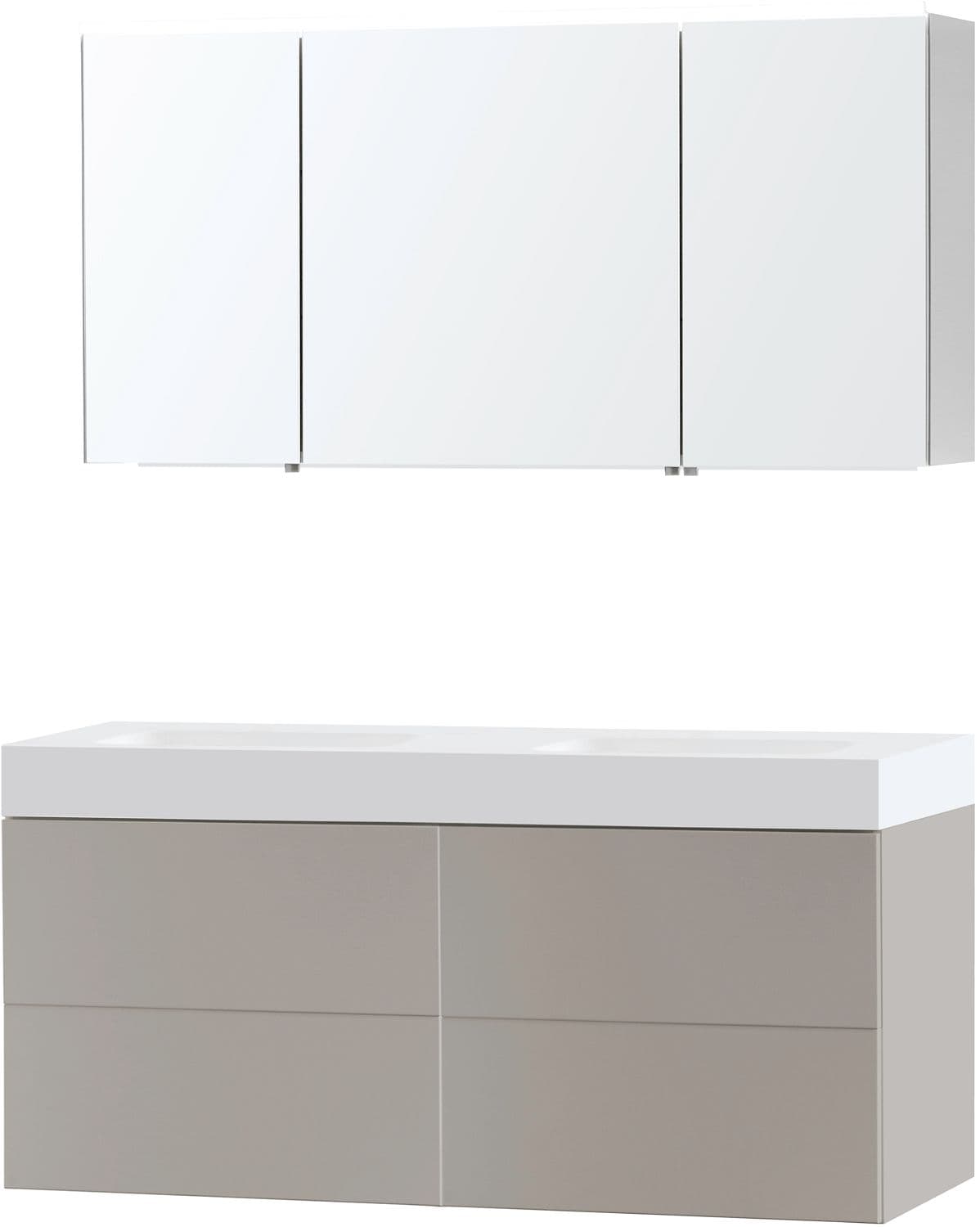 MEUBLE PURO DUO GRIS 140 SOLID PURO ARMOIRE TOILLETTE