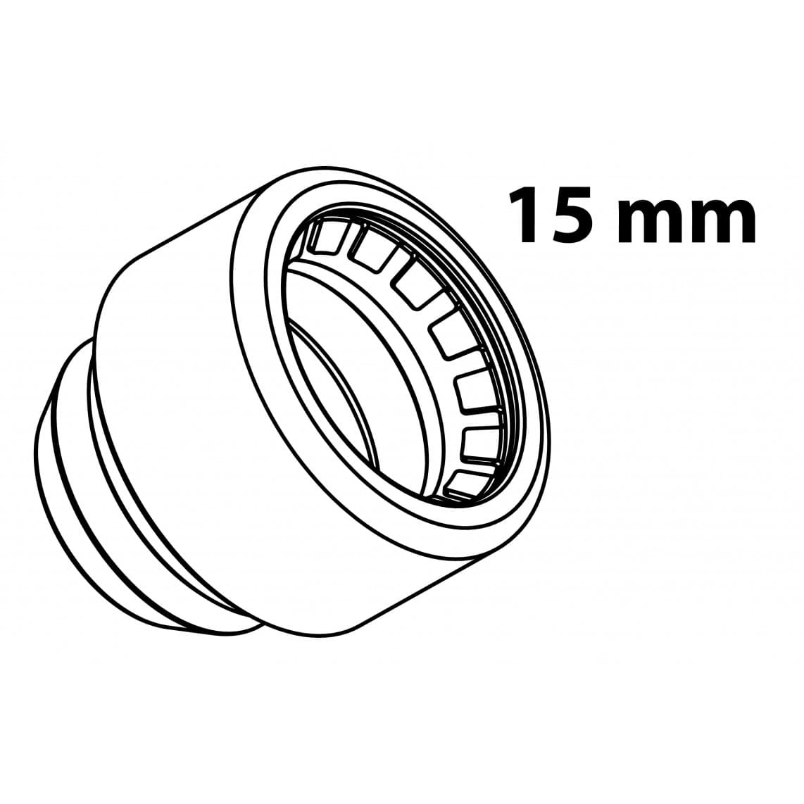 989474117 MS bouchon, vierge, 15 mm, 1 manchon, (S301),