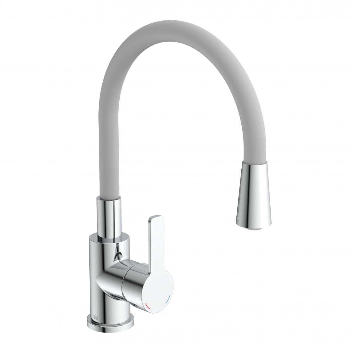 NI186FLHG FLEXO Mitigeur évier, chromé/gris clair, avec flexible soft-touch