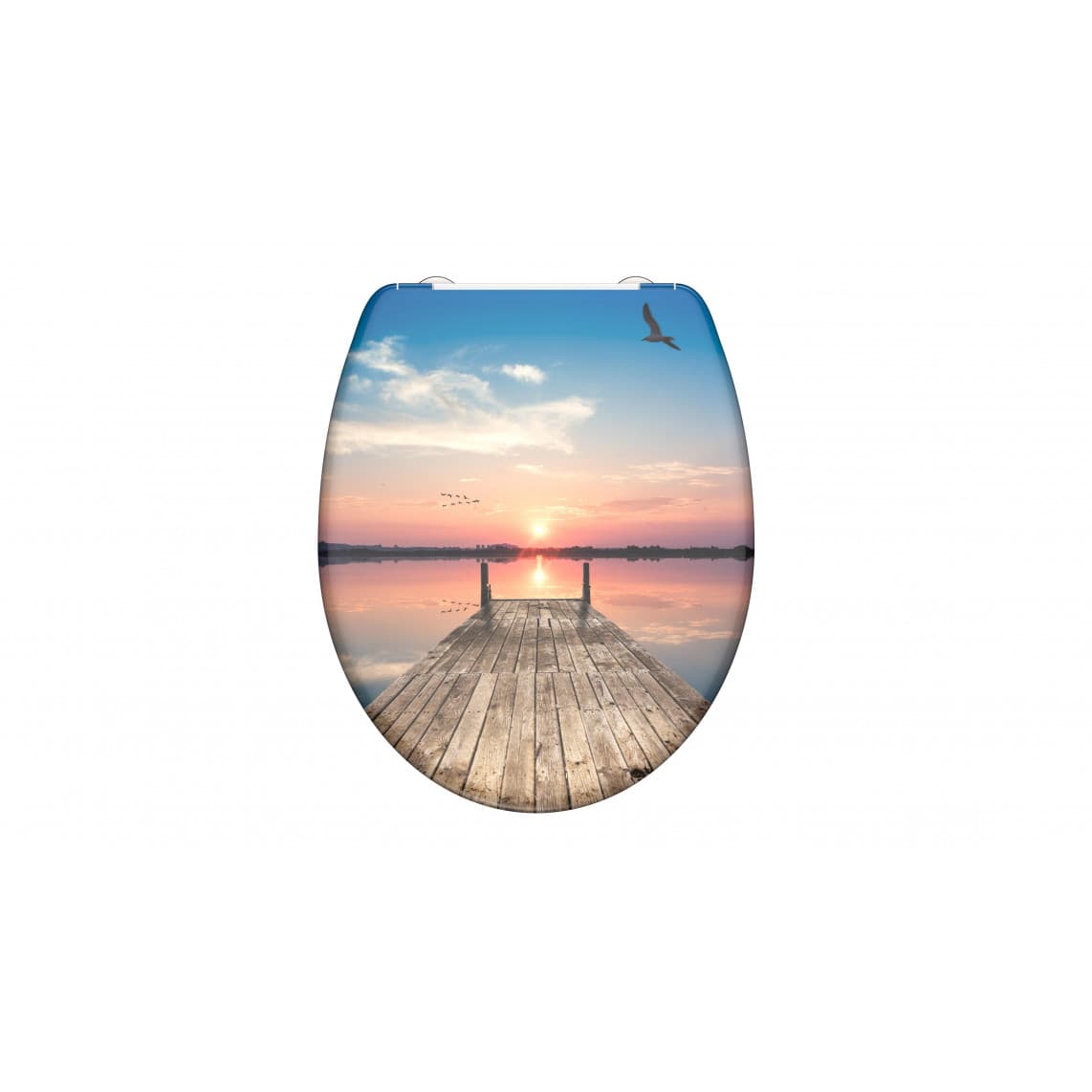 82378 abattant WC en Duroplast SUNSET SKY, avec frein de chute et déclipsable