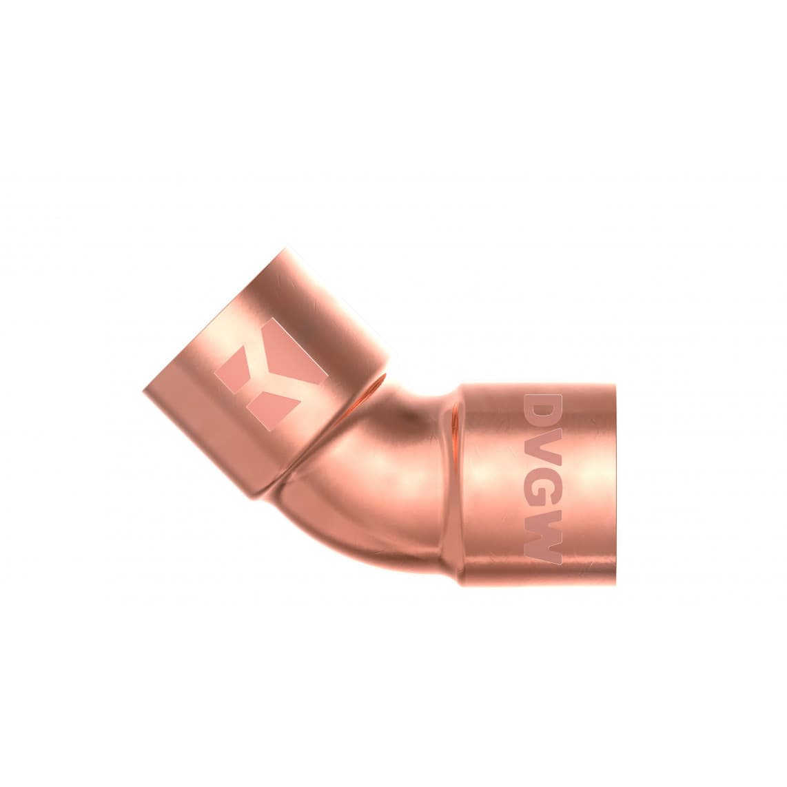 989111055 CU arc 45°, vierge, 12 mm, 2 manchons (5041)