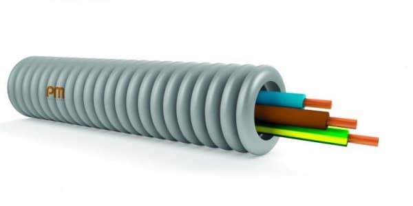 Tube précâblé Vob 3G1.5 diamètre 16mm en rouleau de 25m classe CPR: ECA