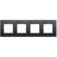 LivingLight - plaque rectangulaire 4 x 2 modules 71mm Anthracite