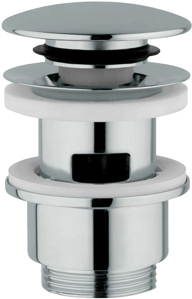 CLIC CREPINE DESIGN NOBILI 5/4" RONDE AVEC TROP-PLEIN CHROME