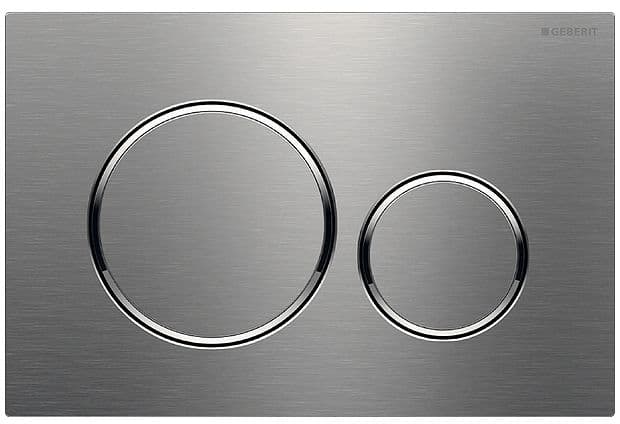 PLAQUE DE COMMANDE 2 TOUCHES SIGMA20 INOX-CHROME BRILLANT EASY-TO-CLEAN