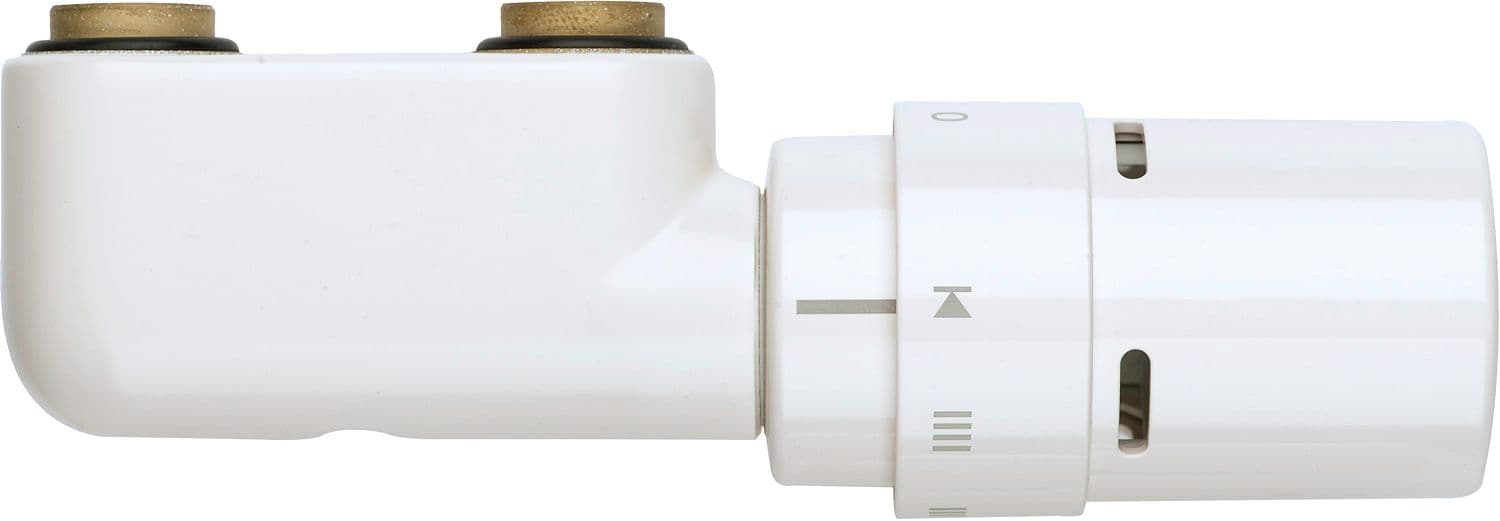 SET VANNE DESIGN AVEC TETE THERMOSTATIQUE DE LUXE VASCO EQUERRE RAL9016