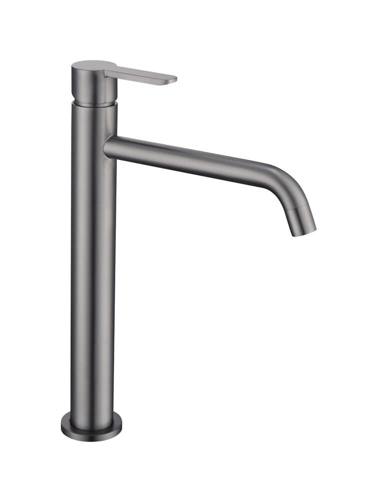 GO Van Marcke Verona mitigeur lavabo avec bec haut métal brossé