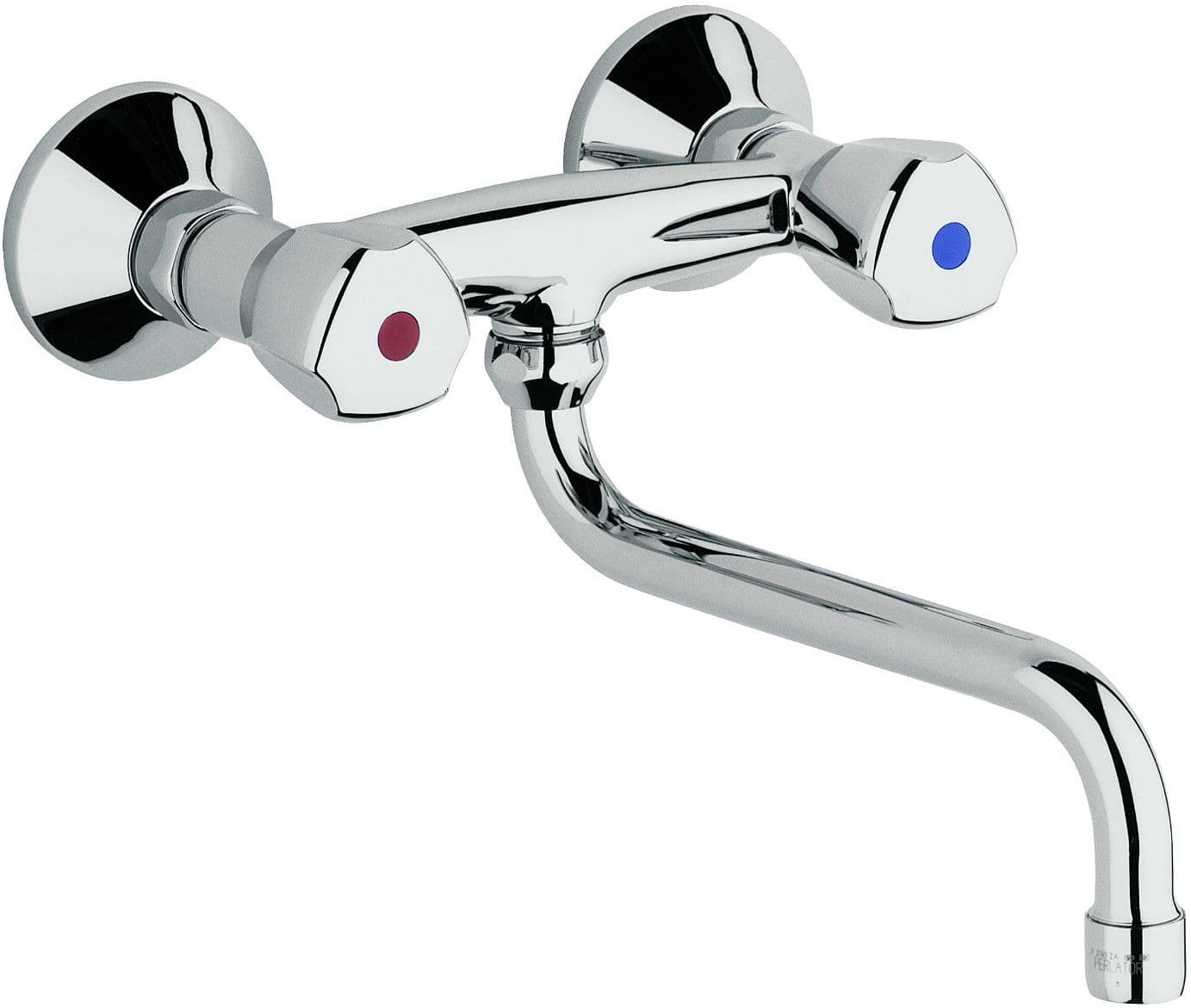 MITIGEUR MURAL STANDARD KLUDI BEC EN-DESSOUS 20CM CHROME