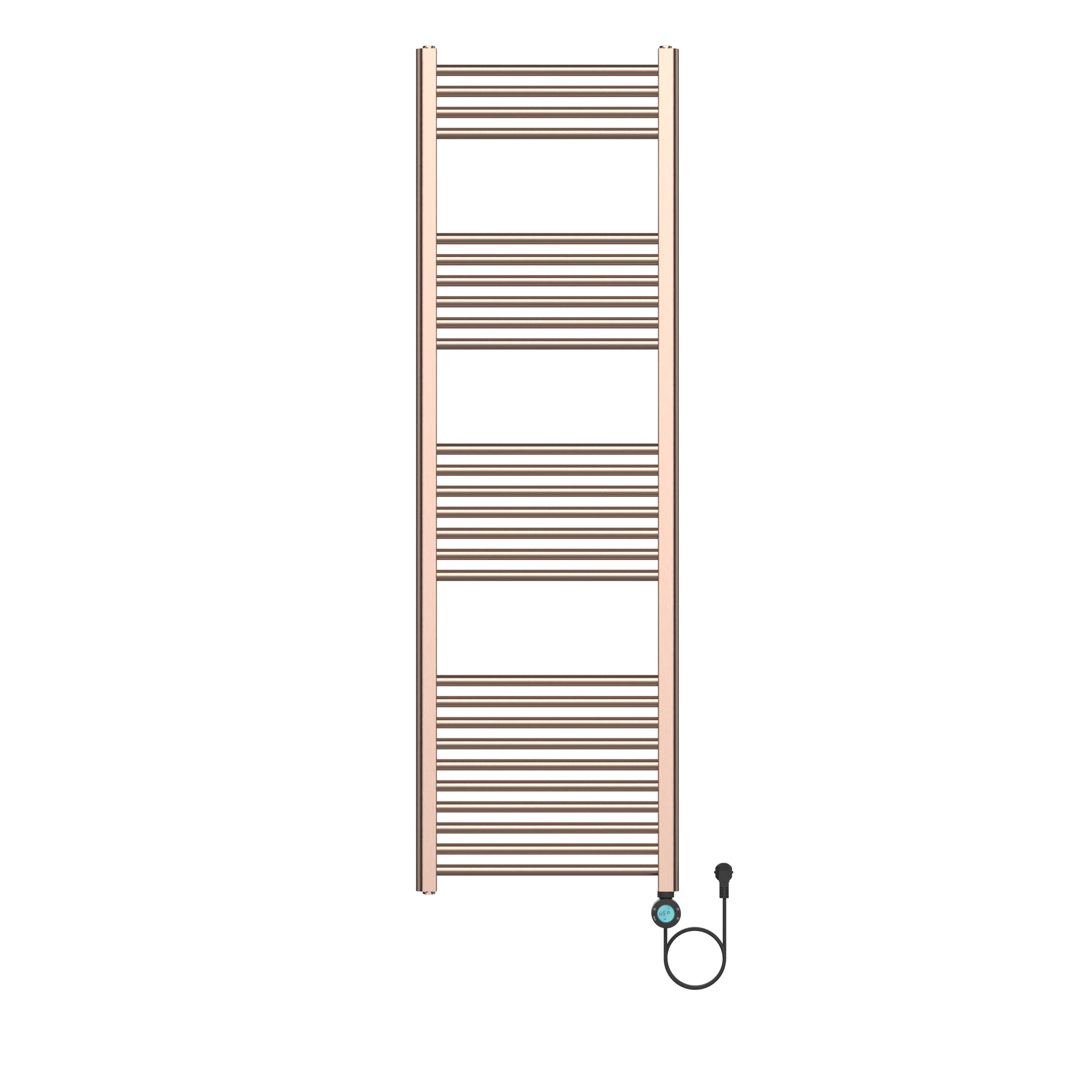 BELRAD SÈCHE-SERVIETTES ÉLECTRIQUE – AVEC THERMOSTAT NUMÉRIQUE PROGRAMMABLE – SMART WIFI - RACCORD À DROITE – 900W – 1600X500 MM – CUIVRE BROSSÉ